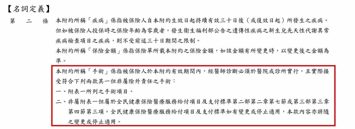 保單條款的手術,跟你想的手術不一樣 - 第1張圖