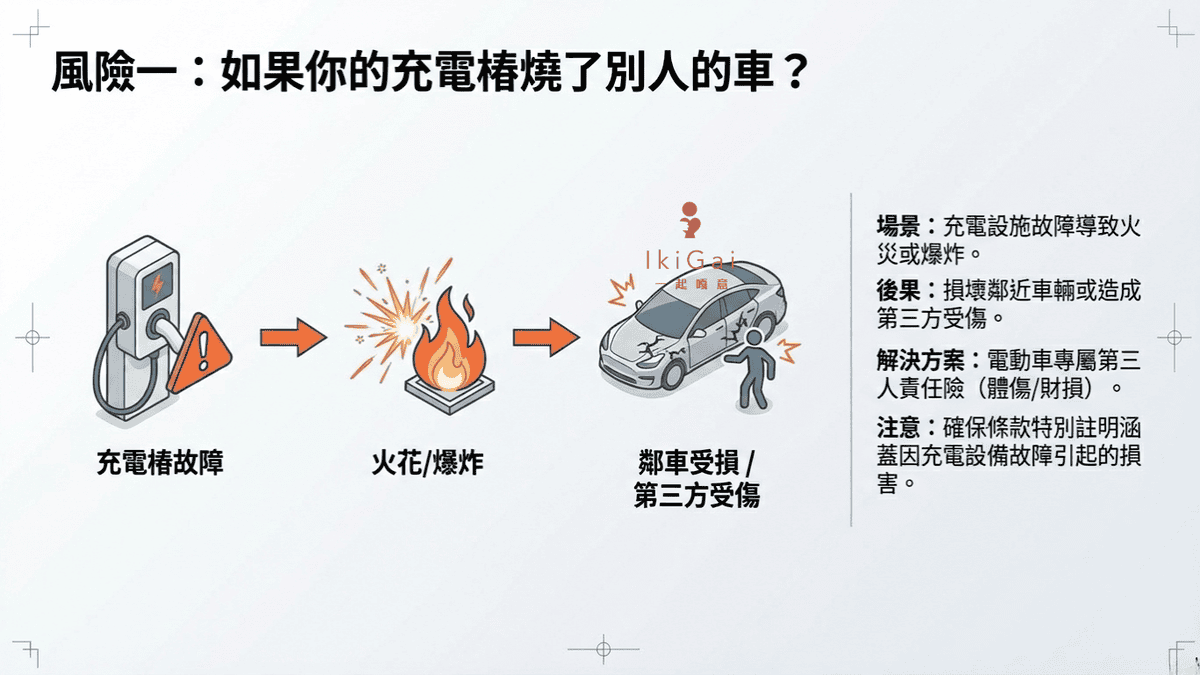 乙式車體損失險不夠用？面對電池自燃與充電樁風險，電動車主必備的保命條款