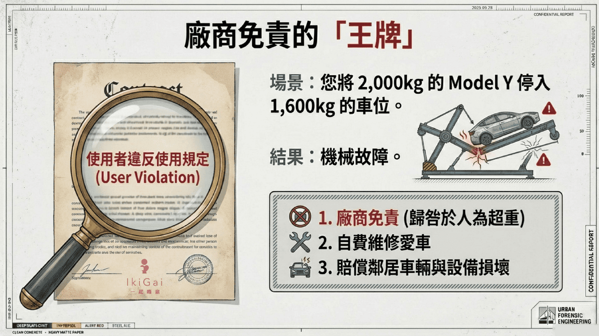 【電動車買車攻略】買車前先看車位!特斯拉/電動車主不可忽視的機械車位「超重」危機與保險拒賠風險 - 第5張圖 【電動車買車攻略】買車前先看車位!特斯拉/電動車主不可忽視的機械車位「超重」危機與保險拒賠風險