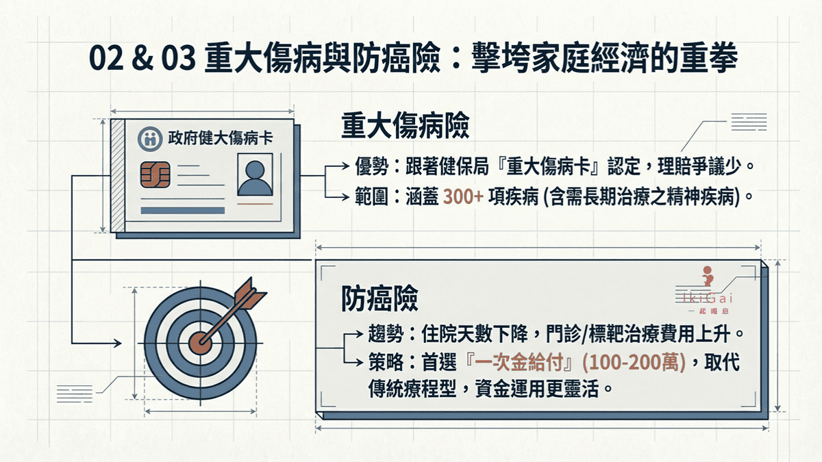 【2026 保險規劃全攻略】新手必看！一張表搞懂 6 大險種與人生各階段投保順序 (含實支實付最新規定)