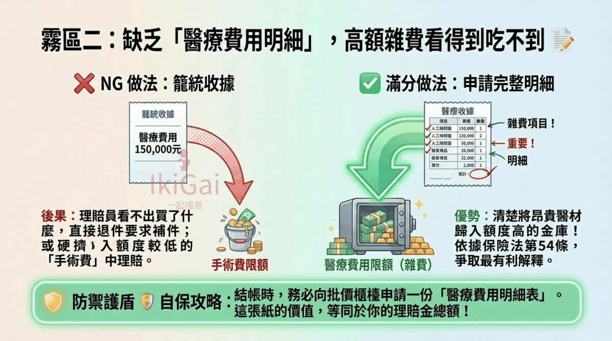 🏥【IKIGAI一起嘎意保險的保險理賠教室】以為有動刀就賠?實支實付「門診手術理賠」的 4 大霧區全解析 - 第3張圖 🏥【IKIGAI一起嘎意保險的保險理賠教室】以為有動刀就賠?實支實付「門診手術理賠」的 4 大霧區全解析