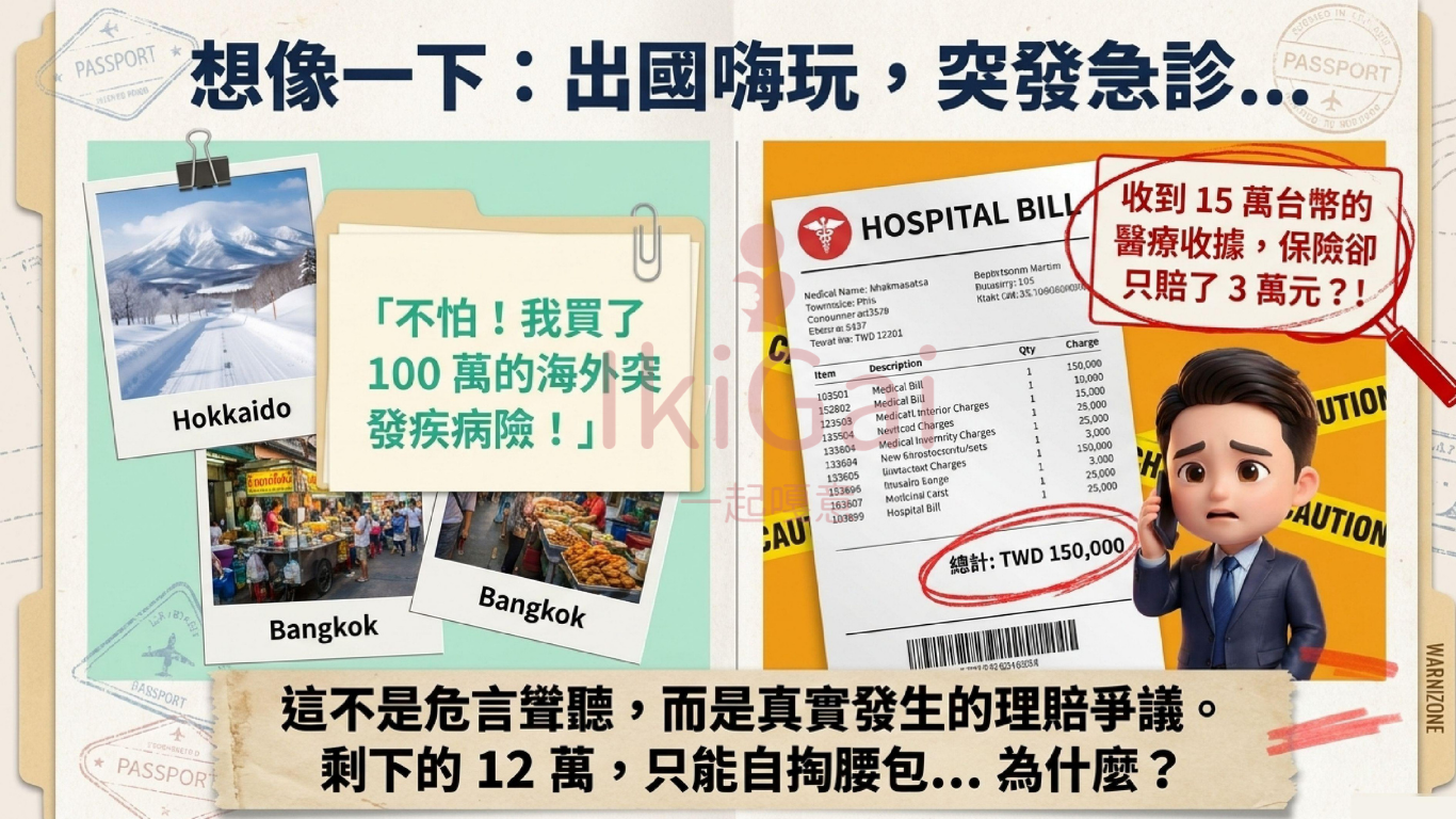 【深度破解】旅平險的海外突發疾病限額,非實際每次理賠金可使用總額度!出國前必看的保單避坑指南 - 第1張圖 【深度破解】旅平險的海外突發疾病限額,非實際每次理賠金可使用總額度!出國前必看的保單避坑指南