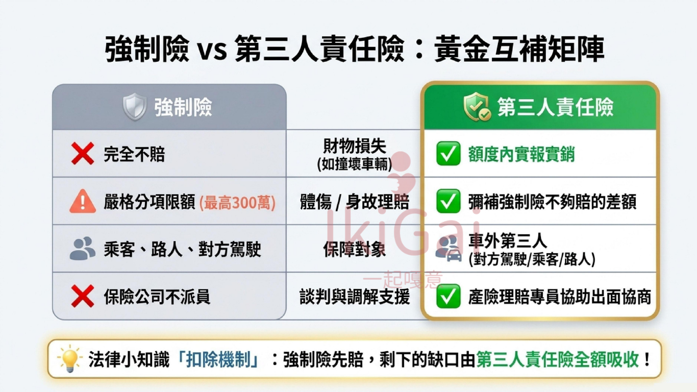 強制險 300 萬真的夠嗎?車禍賠償為什麼還需要第三人責任險? - 第7張圖 強制險 300 萬真的夠嗎?車禍賠償為什麼還需要第三人責任險?